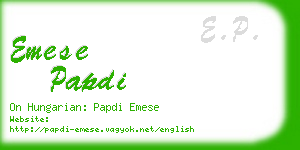 emese papdi business card